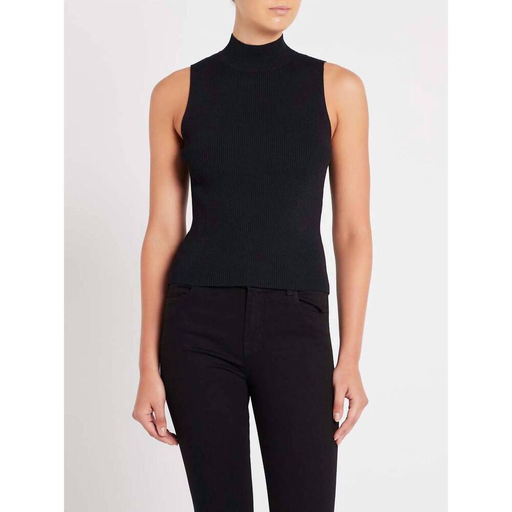 NEW ASTRID sleeveless knit top in black